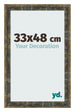 Photo Frame 33x48cm Blue Gold Melange MDF Pisa Front Size | Yourdecoration.com