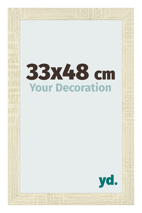 Photo Frame 33x48cm Sonoma Oak MDF Pisa Front Size | Yourdecoration.com