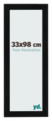 Photo Frame 33x98cm Black Silver Polished MDF Pisa Front Size | Yourdecoration.com