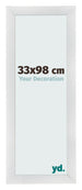 Photo Frame 33x98cm Silver Black Swept MDF Pisa Front Size | Yourdecoration.com