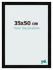 Photo Frame 35x50cm Black Silver Polished MDF Pisa Front Size | Yourdecoration.com