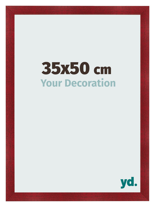 Photo Frame 35x50cm Wine Red Swept MDF Pisa Front Size | Yourdecoration.com