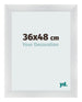 Photo Frame 36x48cm Silver Black Swept MDF Pisa Front Size | Yourdecoration.com