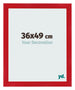 Photo Frame 36x49cm Red MDF Pisa Front Size | Yourdecoration.com