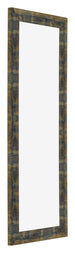Photo Frame 37 5x98cm Blue Gold Melange MDF Pisa Front Oblique | Yourdecoration.com