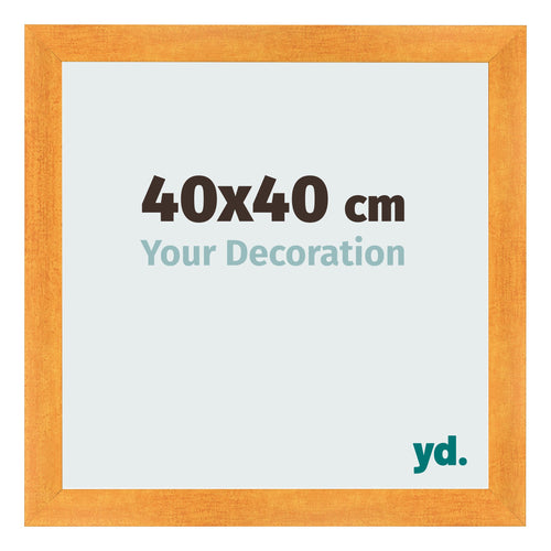 Photo Frame 40x40cm Orange MDF Pisa Front Size | Yourdecoration.com