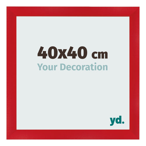 Photo Frame 40x40cm Red MDF Pisa Front Size | Yourdecoration.com