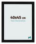 Photo Frame 40x45cm Black Silver Polished MDF Pisa Front Size | Yourdecoration.com