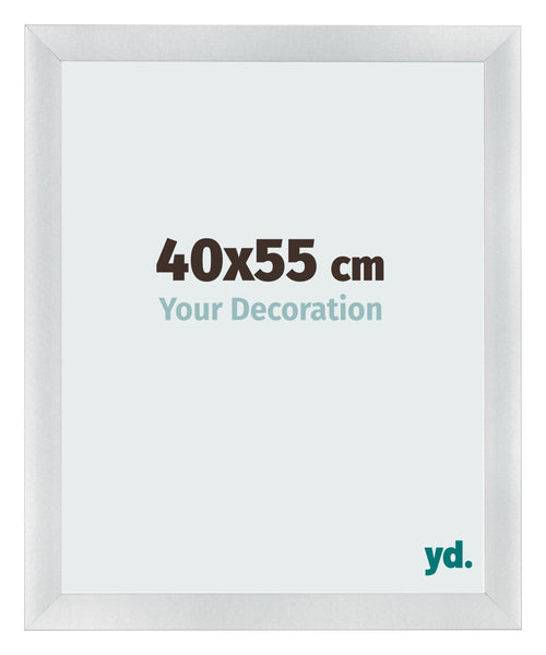 Photo Frame 40x55cm Silver Black Swept MDF Pisa Front Size | Yourdecoration.com