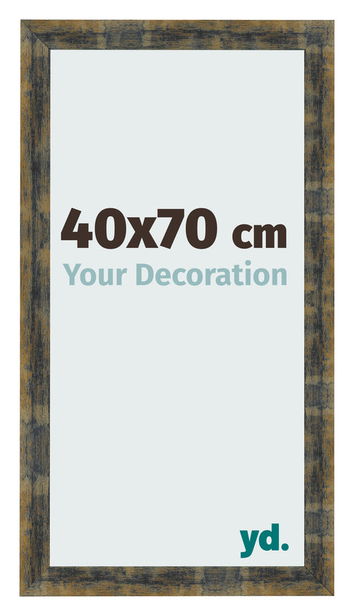 Photo Frame 40x70cm Blue Gold Melange MDF Pisa Front Size | Yourdecoration.com