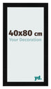 Photo Frame 40x80cm Black Silver Polished MDF Pisa Front Size | Yourdecoration.com