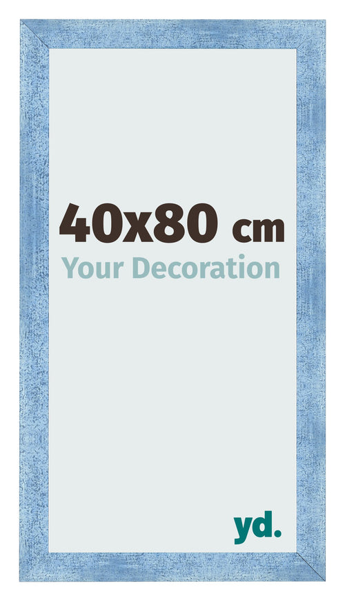 Photo Frame 40x80cm Clear Blue Swept MDF Pisa Front Size | Yourdecoration.com