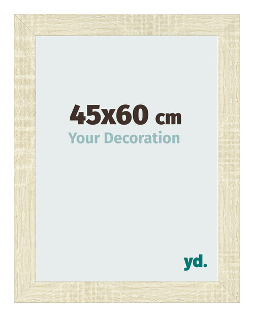 Photo Frame 45x60cm Sonoma Oak MDF Pisa Front Size | Yourdecoration.com