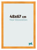 Photo Frame 48x67cm Orange MDF Pisa Front Size | Yourdecoration.com