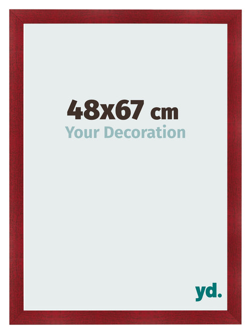 Photo Frame 48x67cm Wine Red Swept MDF Pisa Front Size | Yourdecoration.com