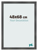Photo Frame 48x68cm Black Silver Polished MDF Pisa Front Size | Yourdecoration.com