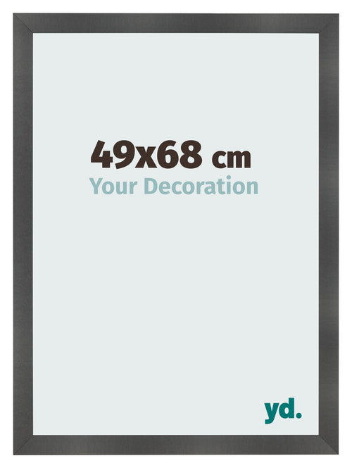 Photo Frame 49x68cm Black Silver Polished MDF Pisa Front Size | Yourdecoration.com
