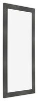 Photo Frame 50x100cm Black Silver Polished MDF Pisa Front Oblique | Yourdecoration.com