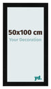 Photo Frame 50x100cm Black Silver Polished MDF Pisa Front Size | Yourdecoration.com