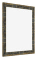 Photo Frame 50x50cm Blue Gold Melange MDF Pisa Front Oblique | Yourdecoration.com