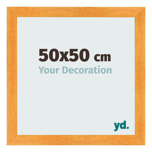 Photo Frame 50x50cm Orange MDF Pisa Front Size | Yourdecoration.com