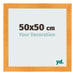 Photo Frame 50x50cm Orange MDF Pisa Front Size | Yourdecoration.com