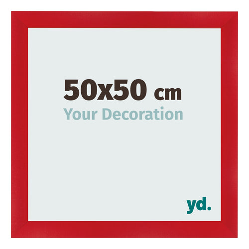Photo Frame 50x50cm Red MDF Pisa Front Size | Yourdecoration.com