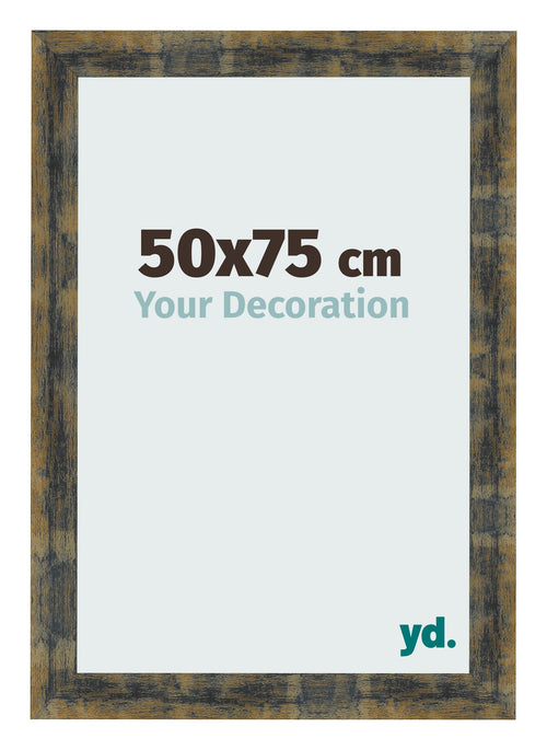Photo Frame 50x75cm Blue Gold Melange MDF Pisa Front Size | Yourdecoration.com