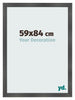 Photo Frame 59x84cm Black Silver Polished MDF Pisa Front Size | Yourdecoration.com