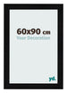Photo Frame 60x90cm Black Silver Polished MDF Pisa Front Size | Yourdecoration.com