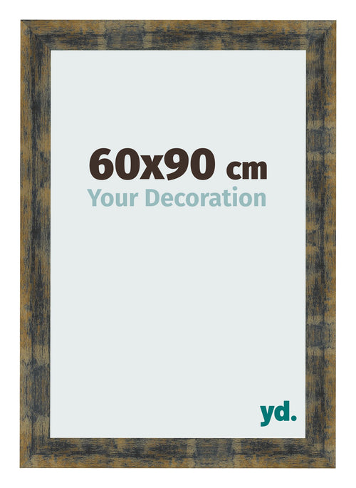 Photo Frame 60x90cm Blue Gold Melange MDF Pisa Front Size | Yourdecoration.com
