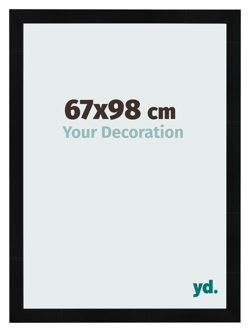 Photo Frame 67x98cm Black Silver Polished MDF Pisa Front Size | Yourdecoration.com