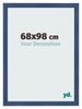 Photo Frame 68x98cm Dark Blue Swept MDF Pisa Front Size | Yourdecoration.com
