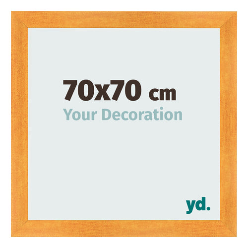 Photo Frame 70x70cm Orange MDF Pisa Front Size | Yourdecoration.com