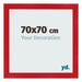 Photo Frame 70x70cm Red MDF Pisa Front Size | Yourdecoration.com