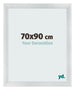 Photo Frame 70x90cm Silver Black Swept MDF Pisa Front Size | Yourdecoration.com