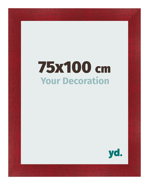 Photo Frame 75x100cm Wine Red Swept MDF Pisa Front Size | Yourdecoration.com
