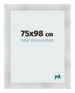 Photo Frame 75x98cm Aluminum Brushed MDF Pisa Front Size | Yourdecoration.com