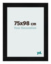 Photo Frame 75x98cm Black Silver Polished MDF Pisa Front Size | Yourdecoration.com