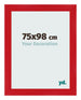 Photo Frame 75x98cm Red MDF Pisa Front Size | Yourdecoration.com