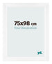 Photo Frame 75x98cm White Vintage MDF Pisa Front Size | Yourdecoration.com