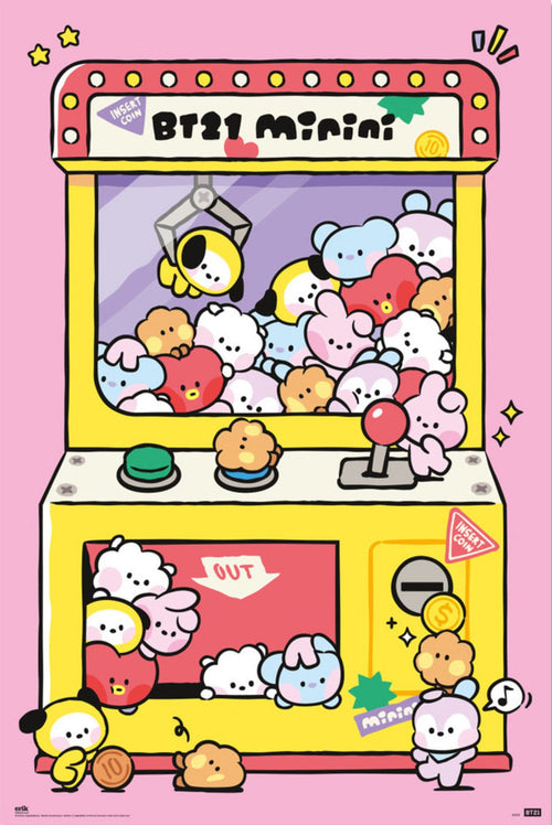 Poster Bt21 Arcade Machine 61x91.5cm Grupo Erik GPE5795 | Yourdecoration.com