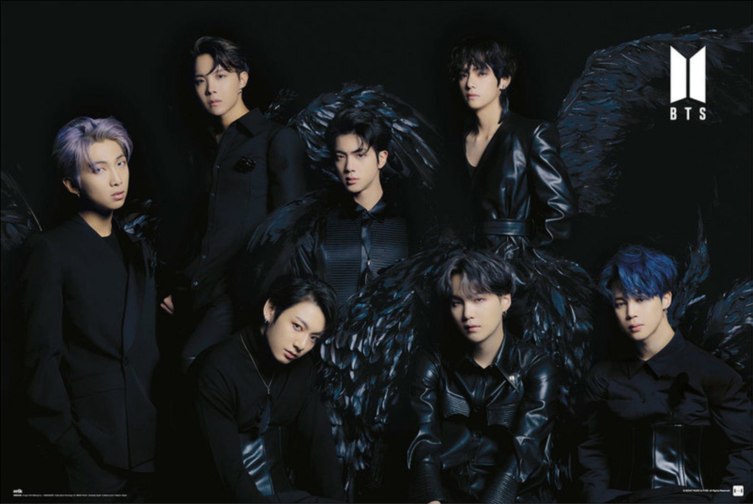 Poster BTS Black Wings 91,5x61cm | Yourdecoration.com