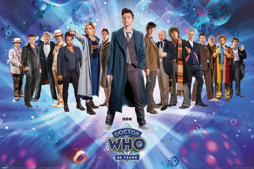 Poster Doctor Who 60th Anniversary A Timeless Tribute 91 5x61cm Pyramid PP35443 | Yourdecoration.com