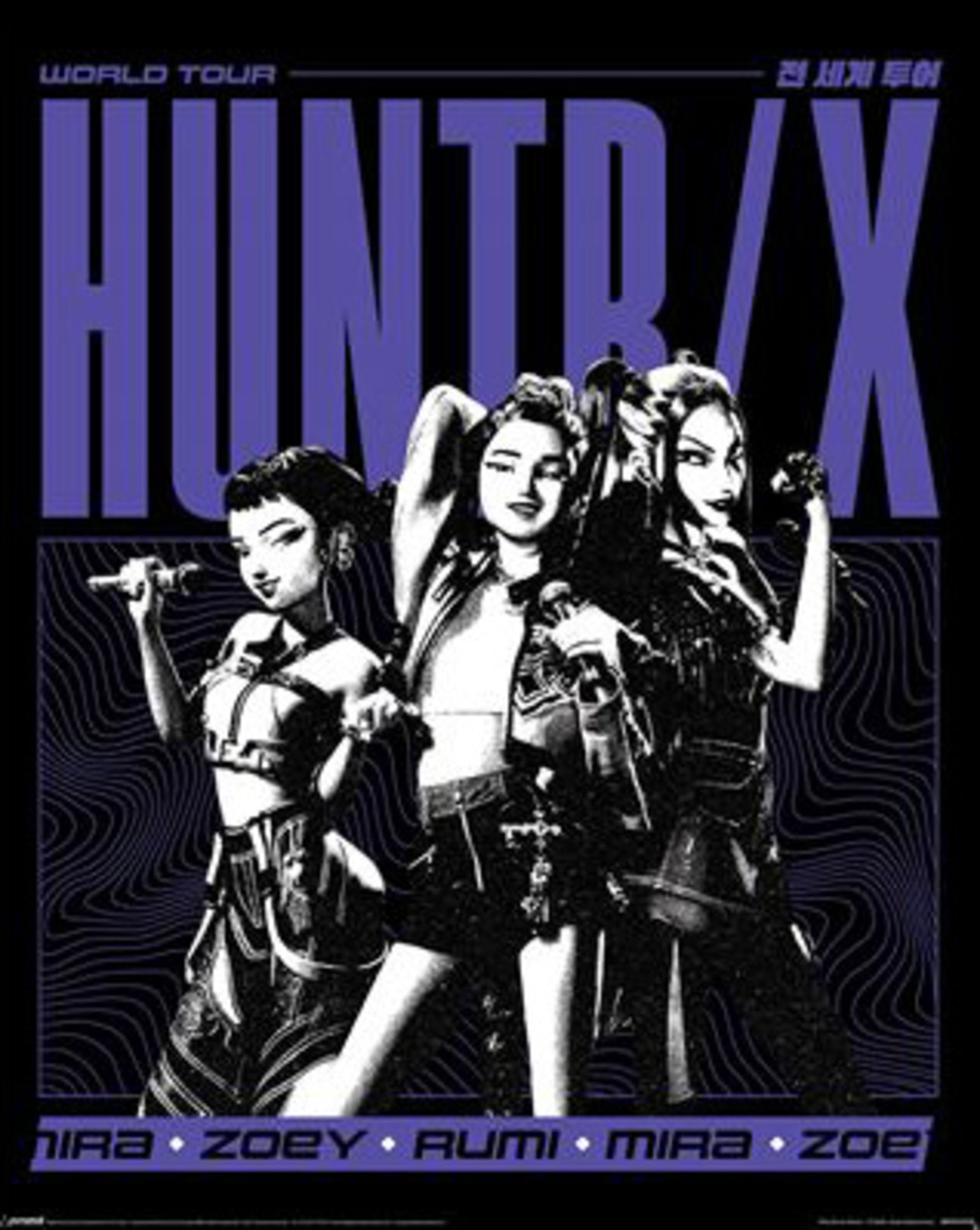 K-Pop Demon Hunters - Huntrix World Tour Poster 40x50cm