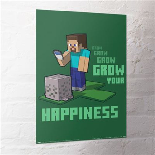 Poster Minecraft Grow Your Happinenss 40x50cm MPP2402265 2 | Yourdecoration.com