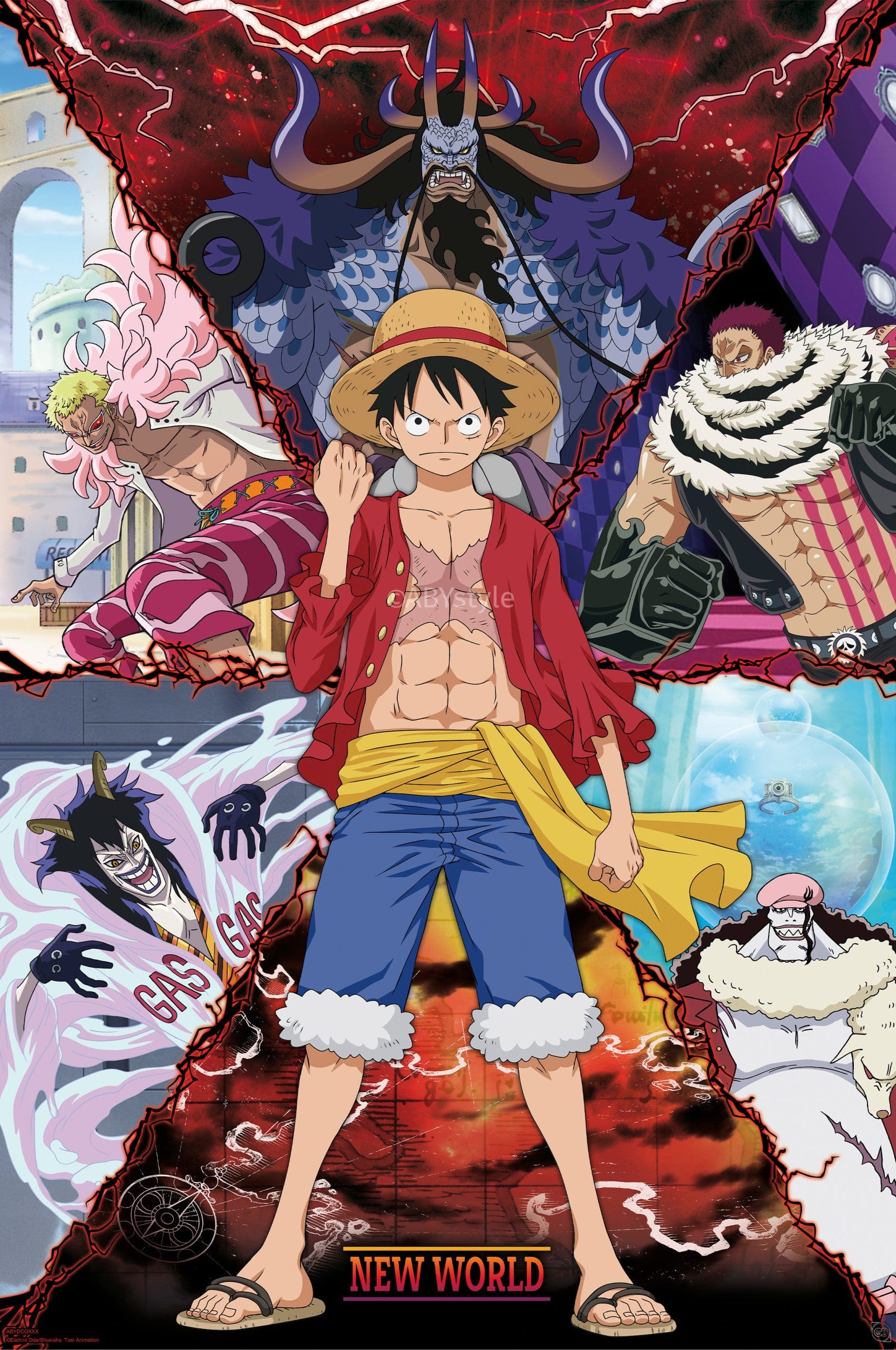 One Piece Luffy vs New World Poster 91,5x61cm | Yourdecoration.com