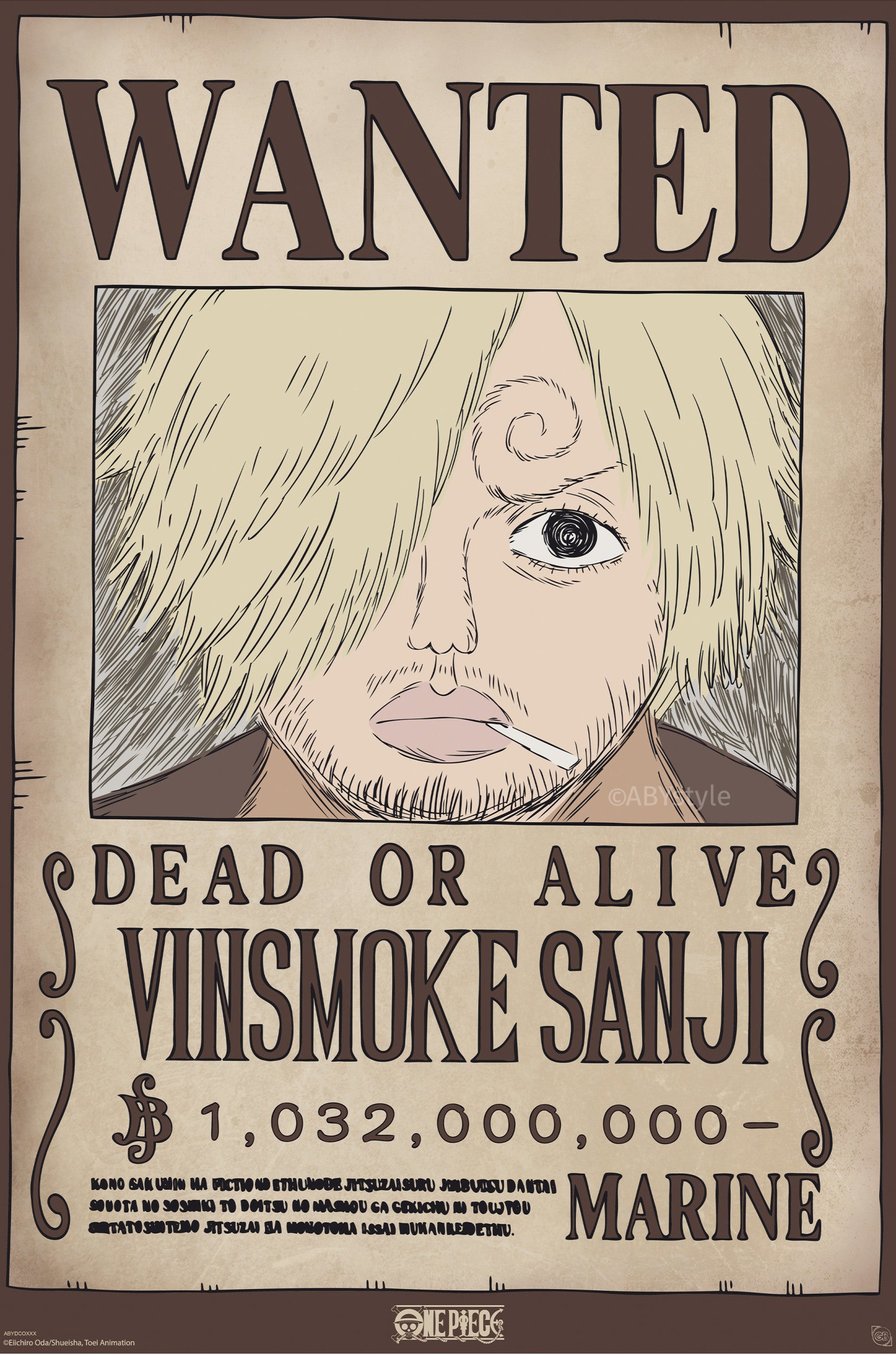 One Piece Wanted Sanji Wano Poster 61x91,5cm