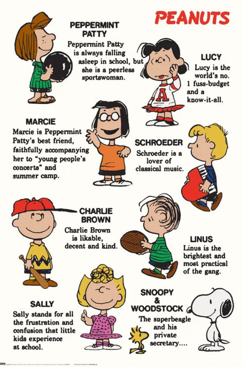 Poster Snoopy Characters 61x91 5cm GPE6018 | Yourdecoration.com