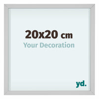 Virginia Aluminium Photo Frame 20x20cm White Front Size | Yourdecoration.com